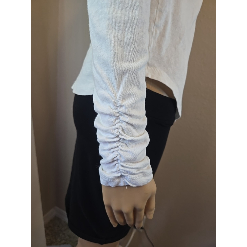 Pilcro Linen Cotton Henley Top White Long Sleeve Anthropologie Women S - Picture 6 of 10